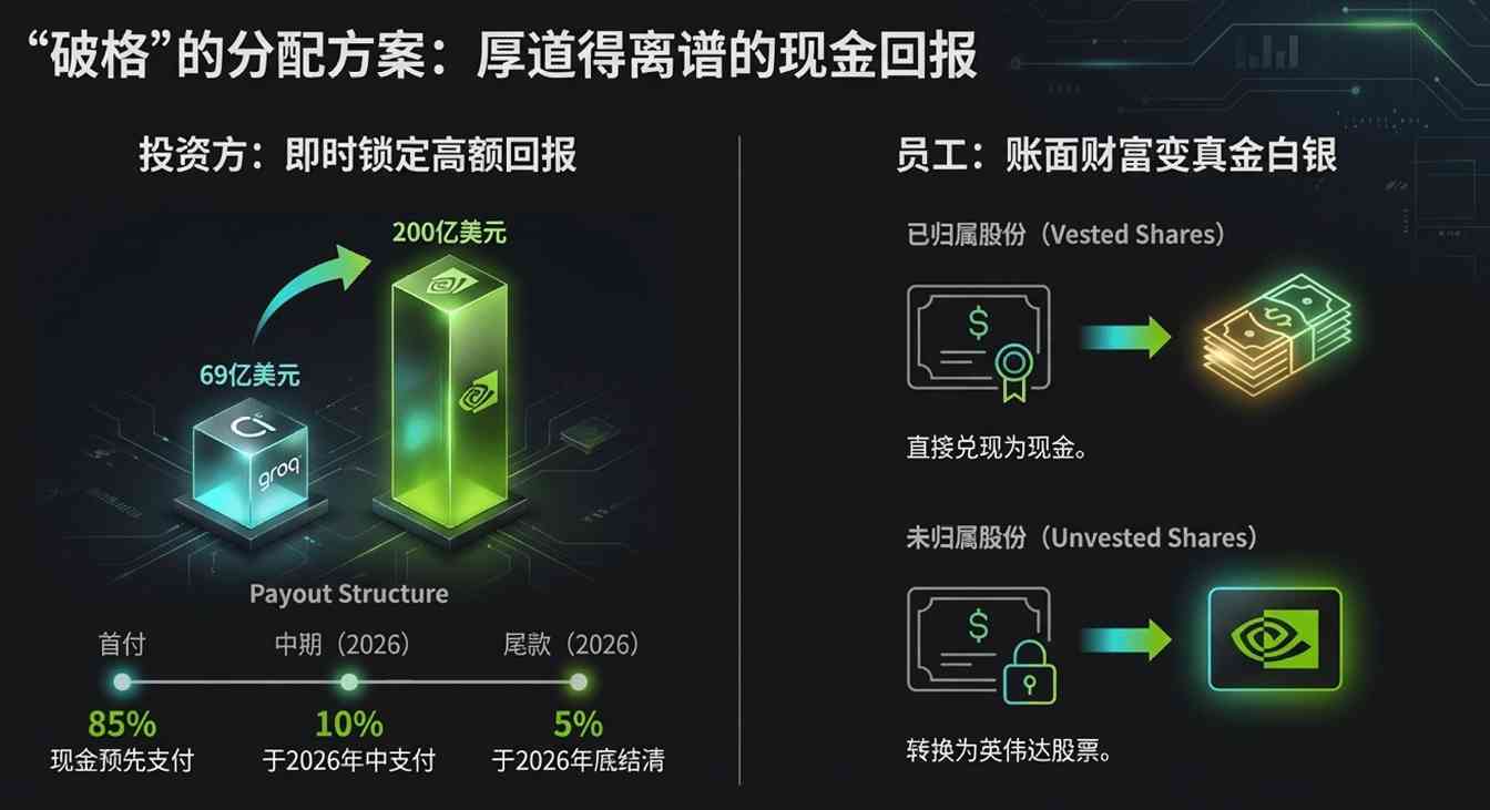 连新人都被强制"财富自由"！英伟达买Groq细节曝