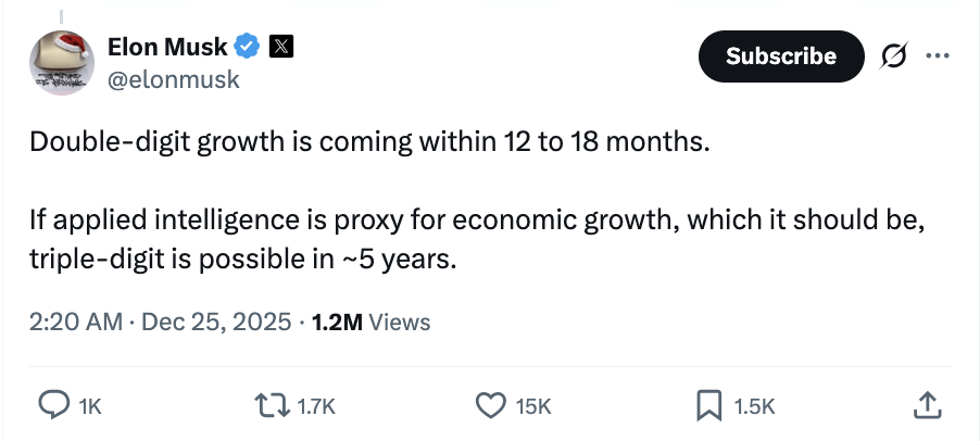 马斯克预言AI引爆经济变革