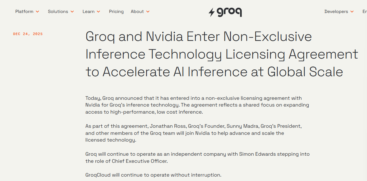 英伟达200亿收购Groq：技术挑战者成资本棋子