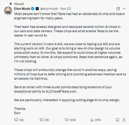 “给不出2000亿颗芯片？行，我自己来！”马斯克