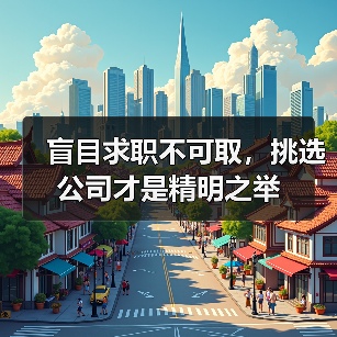 盲目求职不可取,挑选公司才是精明之举(图3) 盲目求职不可取,挑选公司才是精明之举(图3)