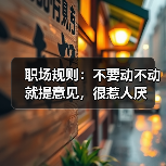 职场规则:不要动不动就提意见,很惹人厌(图3) 职场规则:不要动不动就提意见,很惹人厌(图3)