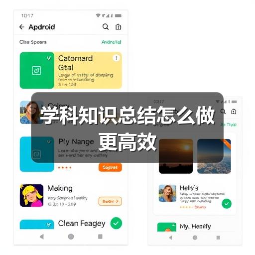 学科知识总结怎么做更高效