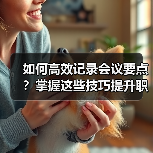 如何高效记录会议要点?掌握这些技巧提升职场能力(图1) 如何高效记录会议要点?掌握这些技巧提升职场能力(图1)